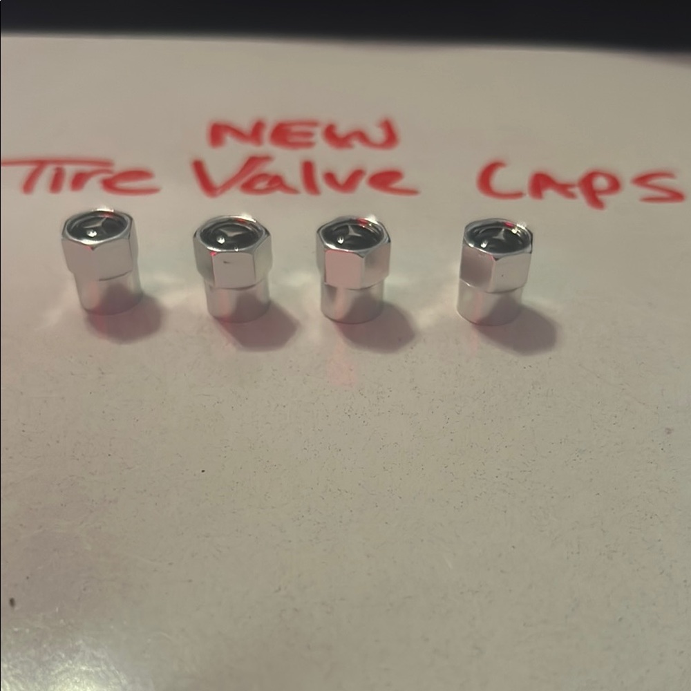 Mercedes-Benz Silver Tire Valve Caps